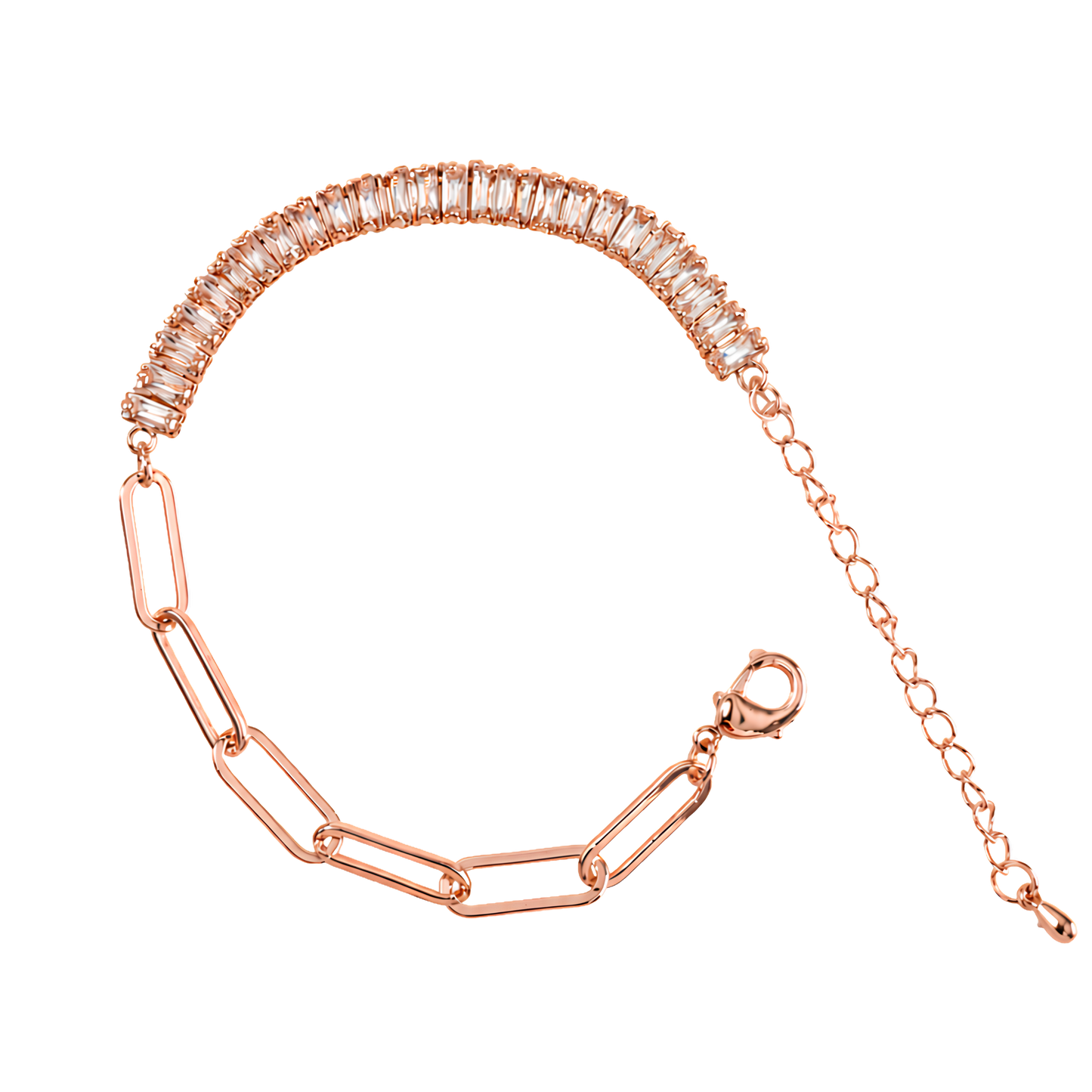 Belle Éclat rosegold köves karkötő